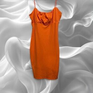 Heart Hips Vibrant Orange Dress